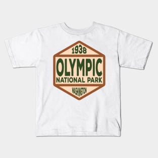 Olympic National Park badge Kids T-Shirt